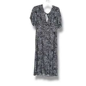 Free People Looking for Love Black and White Midi Dress Size 12